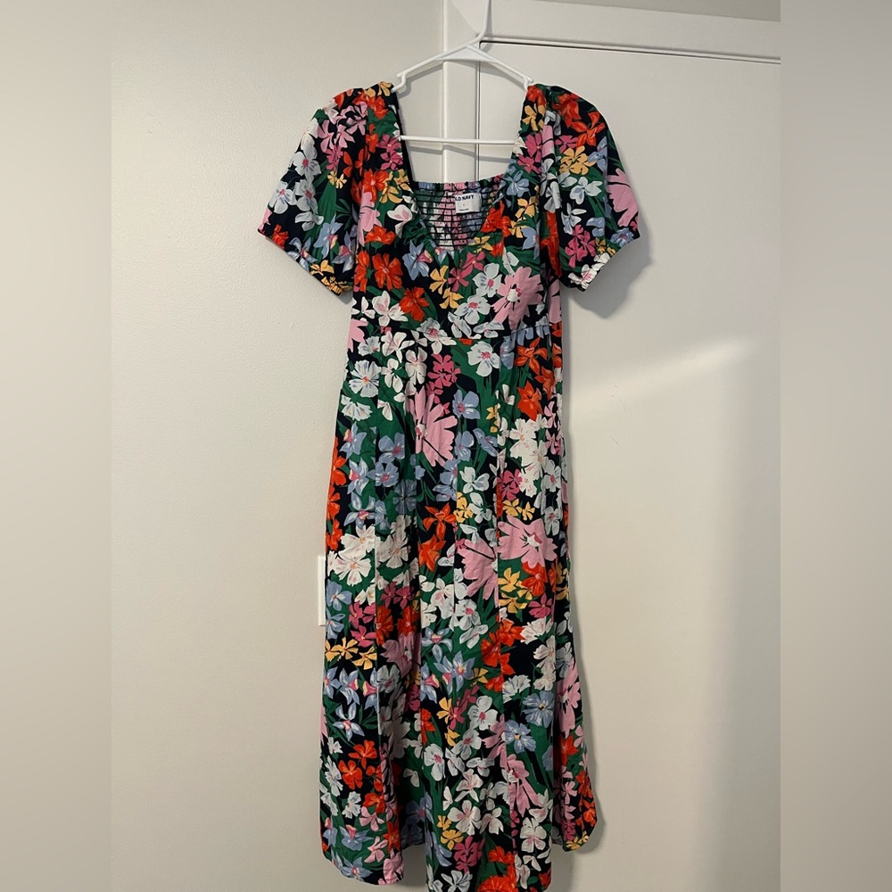 Old Navy Floral Midi Dress - Multicolor